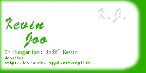 kevin joo business card